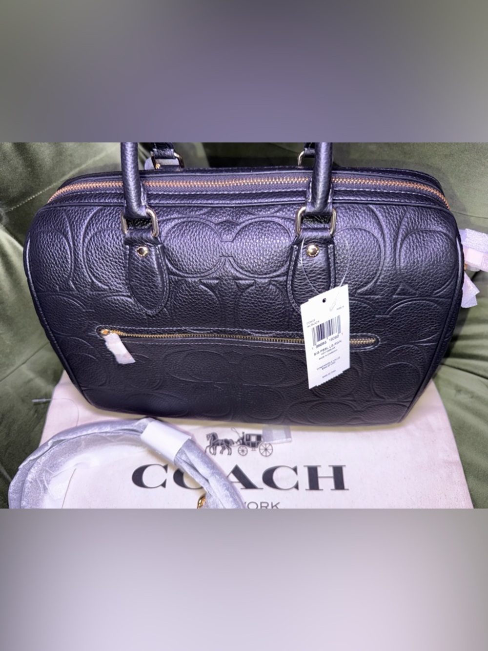 Rowan Large Satchel Bag In Signature Leather - Picture 13 of 16